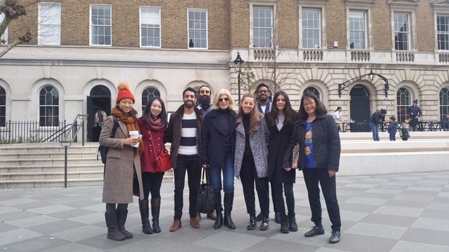 Photo of author and her students