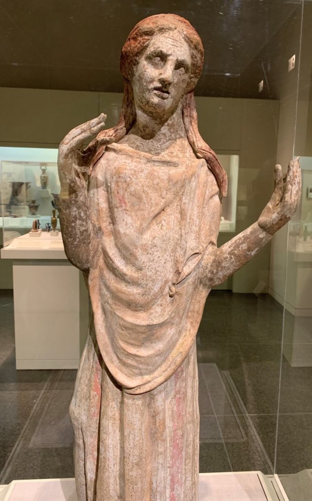 "Mourning Woman," South Italian, Canosan, 3rd century BC, The San Antonio Museum of Art. Photograph by Margaret Chisolm.