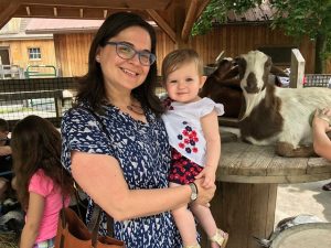 The author, Laura Hanyok, with her daughter.