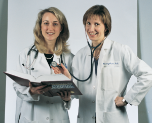 Dr. Kimberly Peairs with her colleague