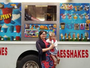 Author with daughter