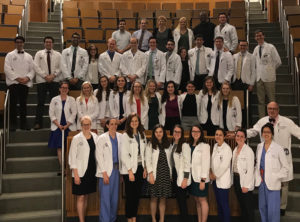 The new 2018 members of the Gold Humanism Honor Society chapter at Georgetown University.