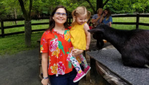 The author with her daughter