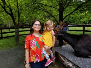 The author and her daughter
