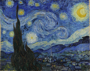 "The Starry Night," Vincent Van Gogh, 1889, Museum of Modern Art.
