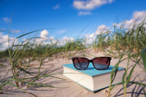 book on a beach