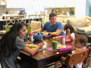 Stories and laughter over dinner are a wonderful way to bond together. Photo by the author.