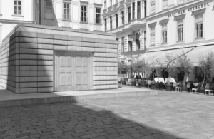 The Holocaust Memorial, Judenplatz. Vienna, Austria. Photograph by Flora Smyth Zahra
