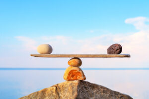 balancing rocks on scale
