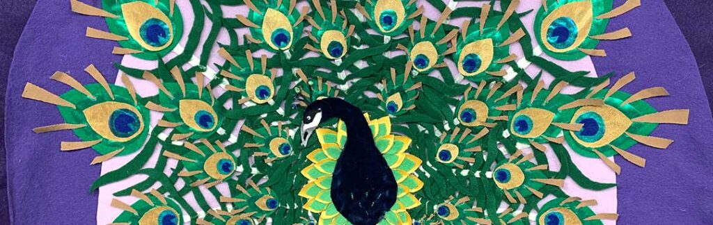 painting of a peacock.