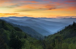 sunrise in the Great Smoky Mountains