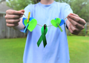 green ribbon for mental health awareness