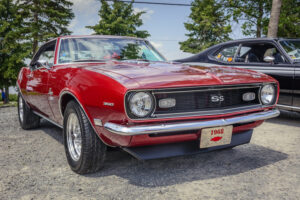 Windsor, Nova Scotia, Canada - August 4, 2019 : 1968 Chevy Camaro SS 350 at Avon River Days Show & Shine, Windsor waterfront.