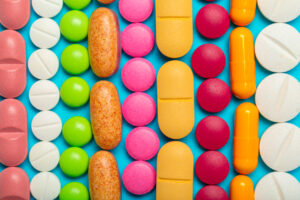 different medicine drugs, pills, tablets.