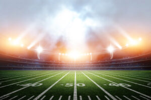 The imaginary stadium is modelled and rendered.