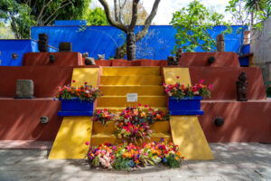 The Pyramid inside the courtyard of the Frida Kahlo House, Mexico City.