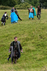 Role playing "Dungeons and Dragons."