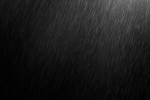 rain on black isolated background