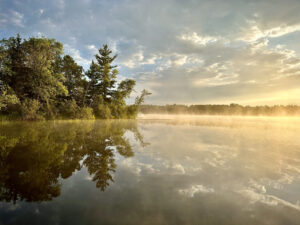 Beautiful sunrise over Prairie Lake in Grand Rapids Minnesota.