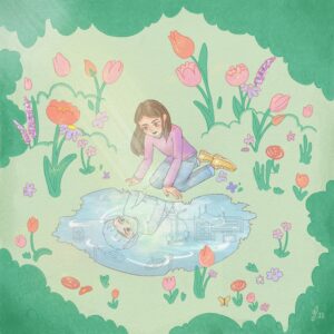 "Looking glass," digital art by Aileen Zhang.