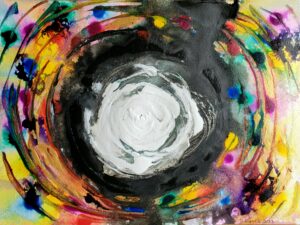 colorful circle modern art painting