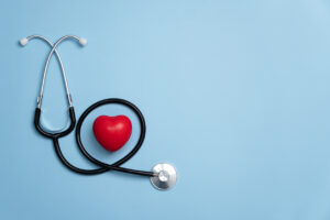 hospital life insurance concept, world heart health day. doctor's day and international nurse's day. copy space for text.